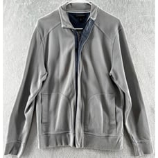 Banana Republic Jacket Mens Medium Grey Long Sleeve Full Zip Front Pockets