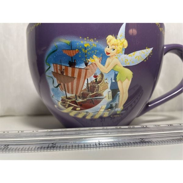 TinkerBell Coffee/Tea Mug-Purple/Pink Disney Store Pirate Ship 16 Oz Great Cond. TinkerBell Coffee/Tea Mug-Purple/Pink Disney Store Pirate Ship 16 Oz Great Cond.