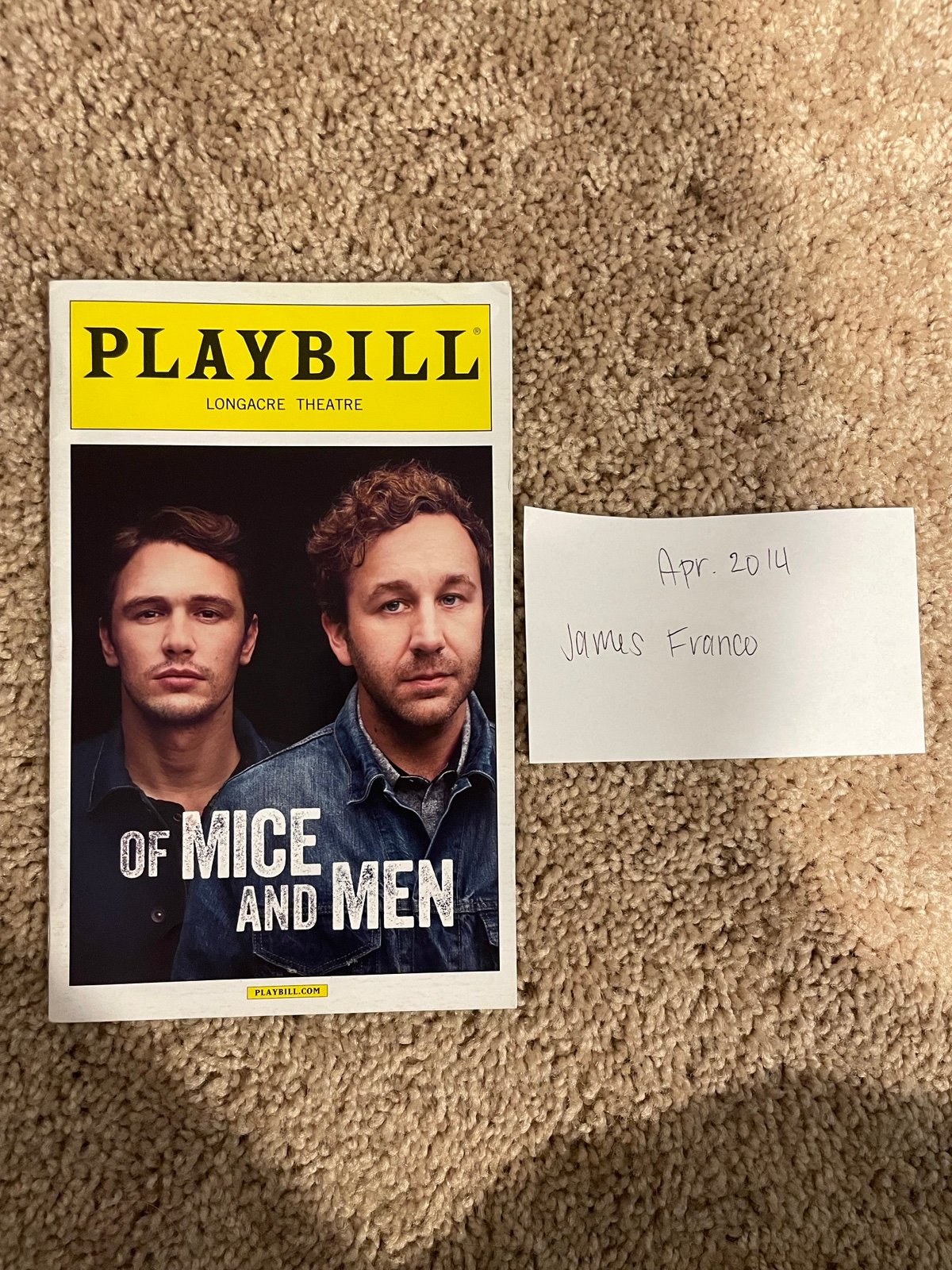 Of Mice and Men Broadway Playbill 2014