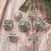 Metal Hollow DND Dice Set with Dragon Motifs Dungeon Dragon MTG RPG Table Games