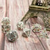 Metal Hollow DND Dice Set with Dragon Motifs Dungeon Dragon MTG RPG Table Games