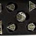 Metal Hollow DND Dice Set with Dragon Motifs Dungeon Dragon MTG RPG Table Games