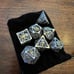Metal Hollow DND Dice Set with Dragon Motifs Dungeon Dragon MTG RPG Table Games