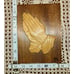 Vintage Albrecht Durer Praying Hands Carved Wooden Plaque Folk Art Sculpture