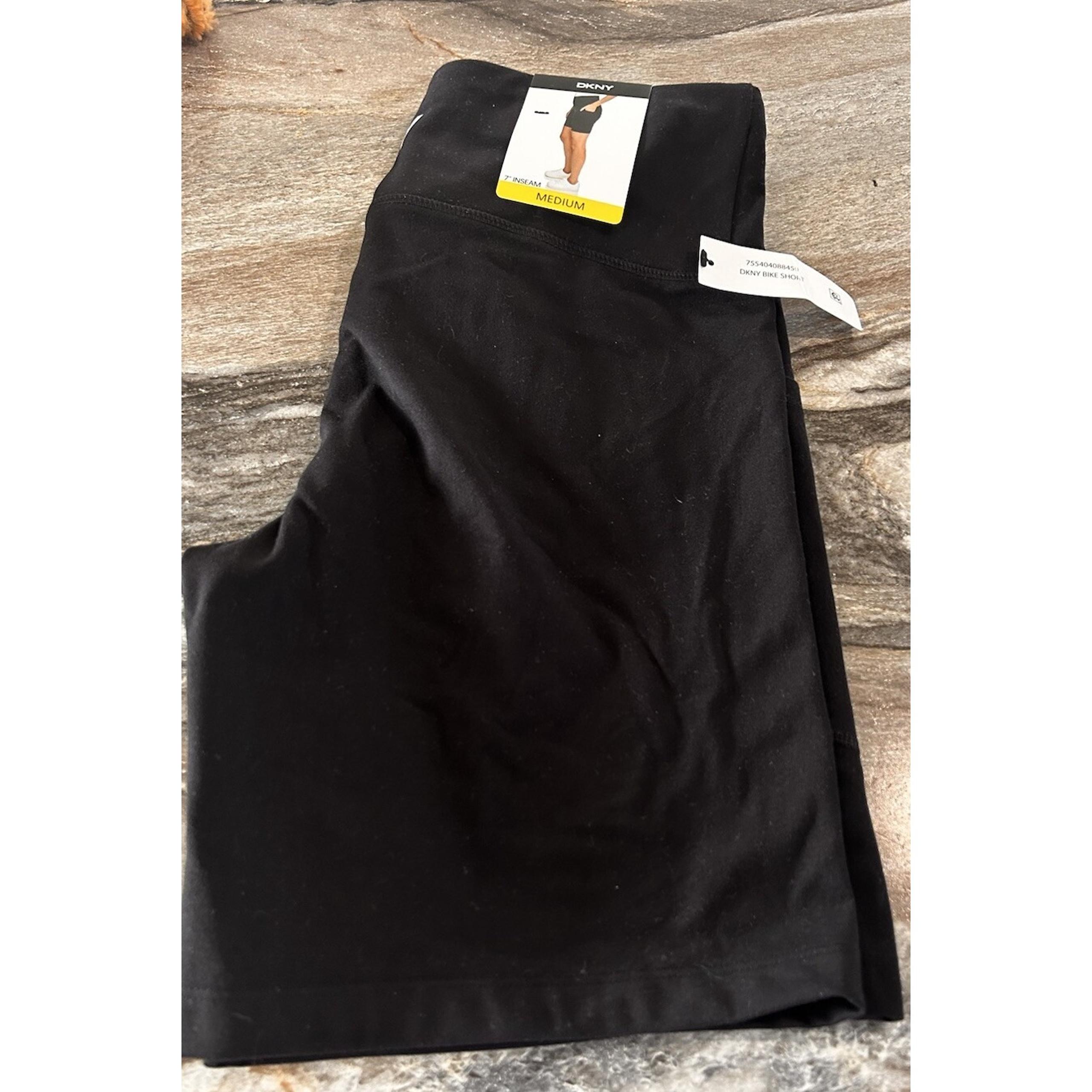DKNY Ladies Biker Bike Short Size Medium M Black New NWT 7" Inseam $59 Retail