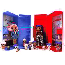LOL Surprise! OMG BB Uptown Family Set With Locker and OMG BB Downtown Family