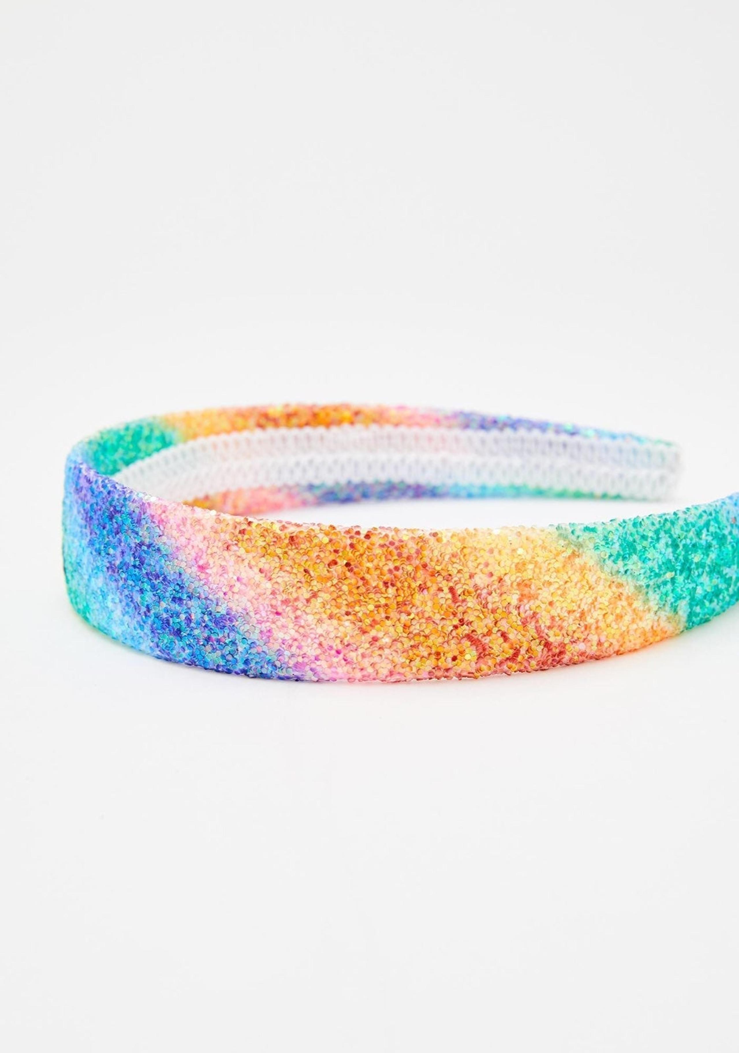 NWT Dolls Kill Rainbow Glitter Headband