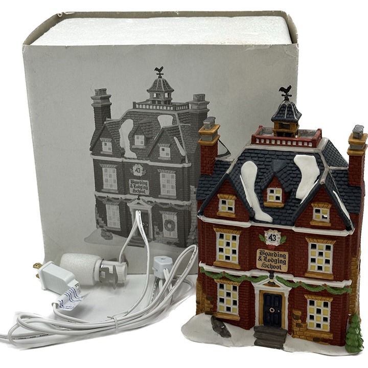 Vtg Dept 56 Dickens Village Boarding & Lodging School 5810-6 Retired Christmas