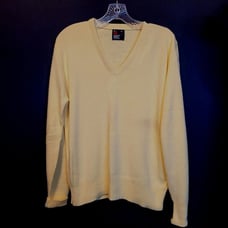Vintage Pullover Sweater Robert Bruce V Neck Golf Medium Yellow