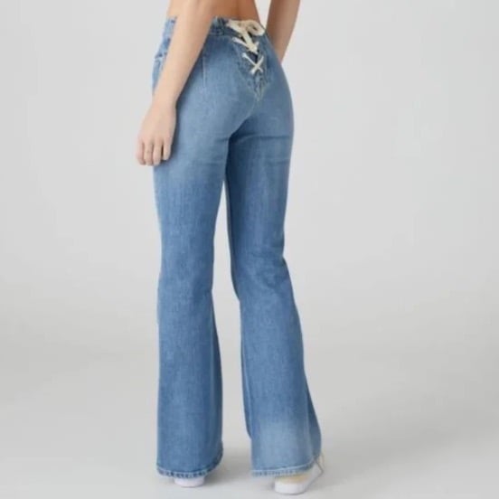 BDG Urban Outfitters Lace Up Flare Denim Jeans