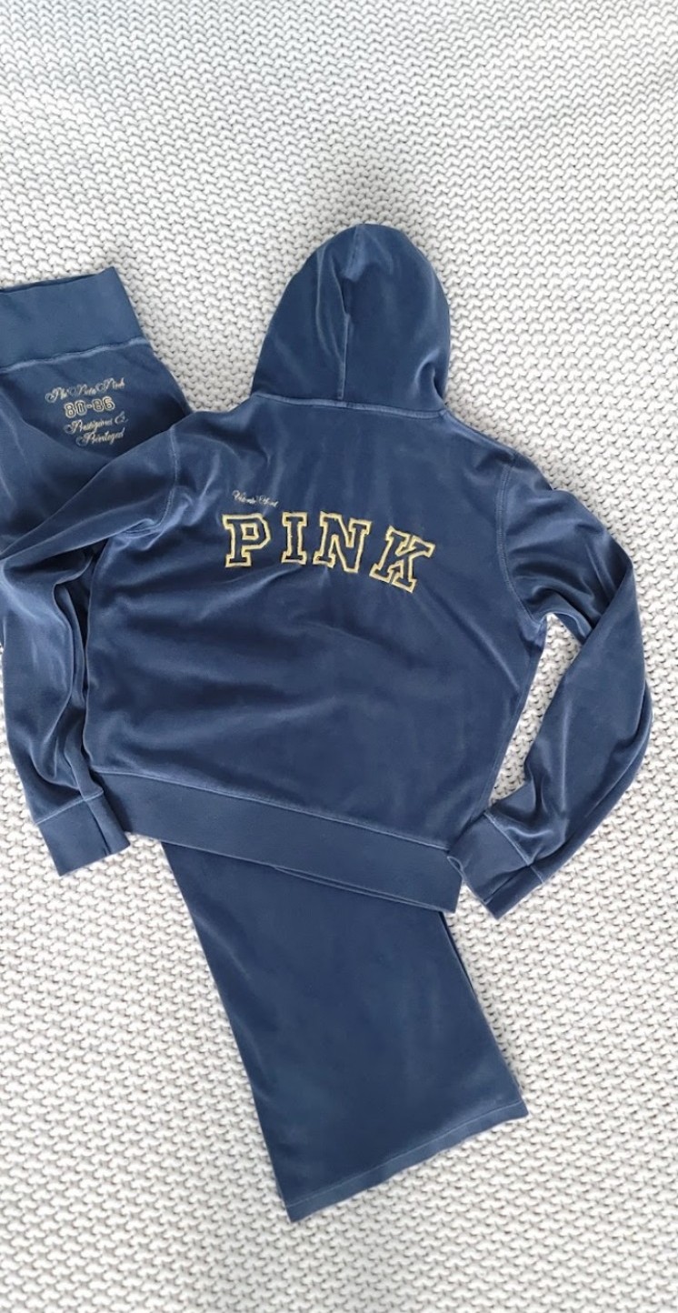VS PINK Limited Edition Vintage Velour Tracksuit Y2K Size Large