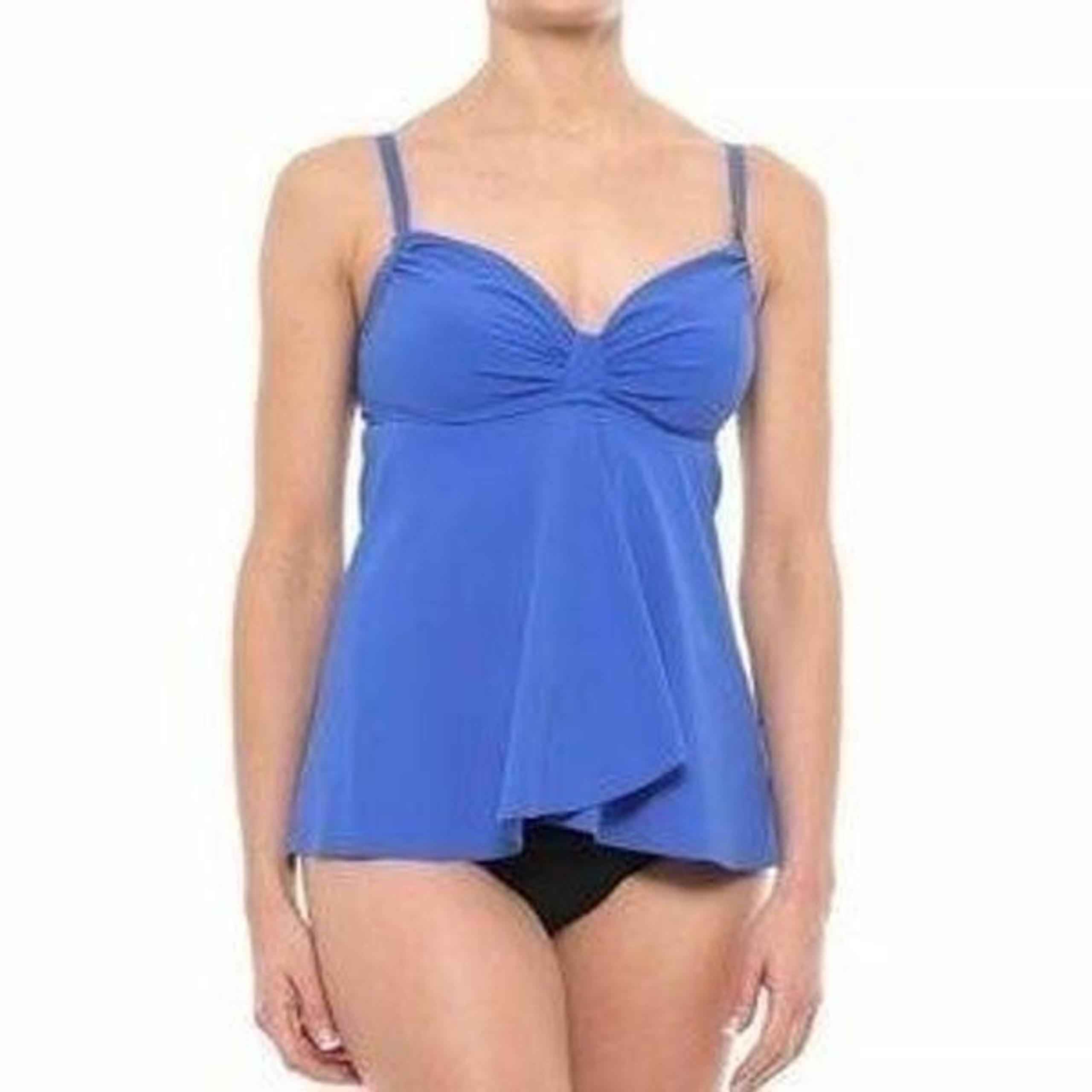 NWT Profile by Gottex 32D MAGENTA tankini swim top with underwire