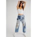 New Free people - We The Free Azalea Patchwork Jeans Daisy Blue size 27