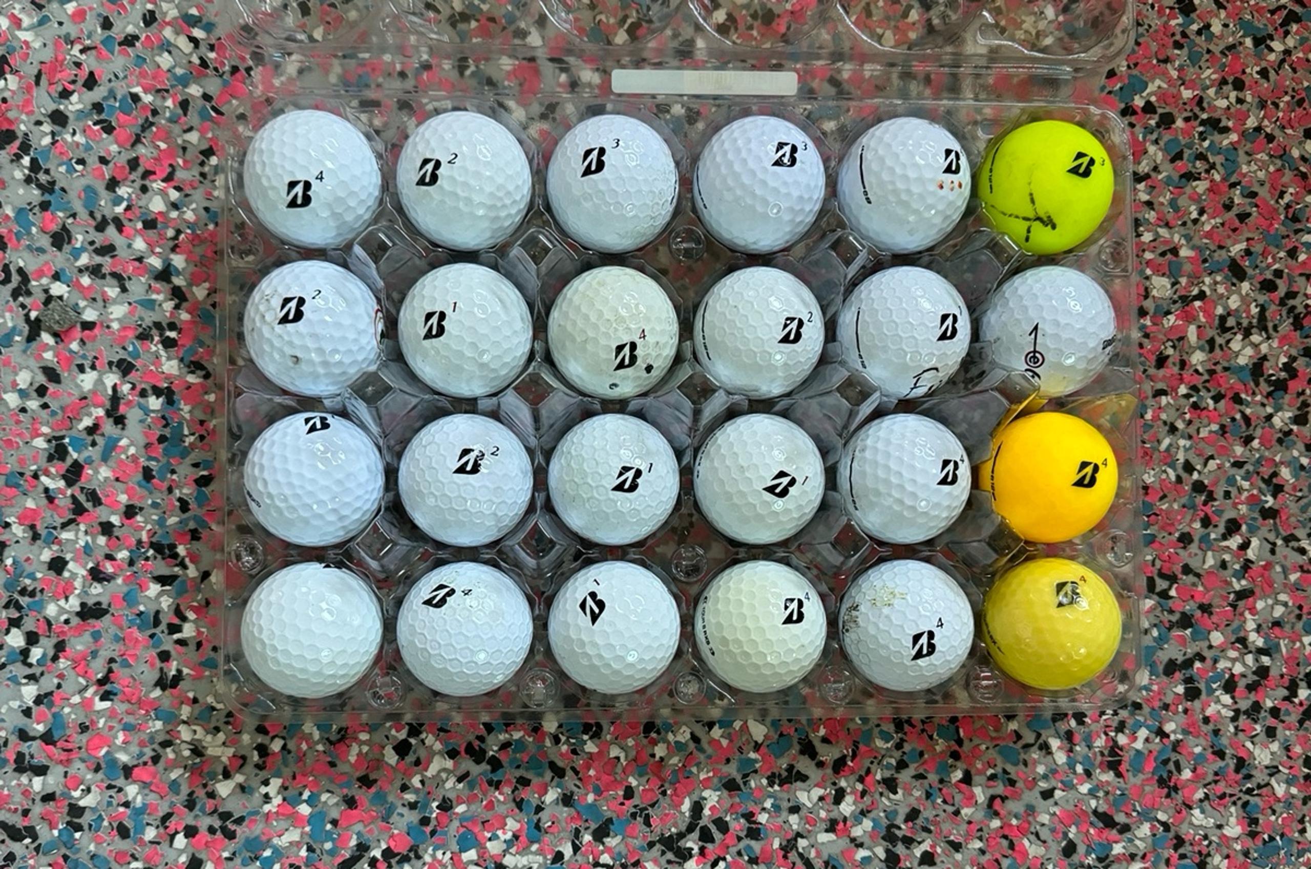 2 Dozen Bridgestone Golf Balls Tour B E6 pulled from desert course NO WATER