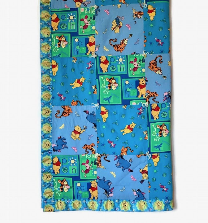 Winnie the Pooh Handmade Patchwork Blanket/Bed Cover Size 44 in x 58 in.