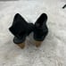 Paul Green Cayanne Peep Toe Black Suede Heeled Bootie 6.5