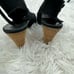 Paul Green Cayanne Peep Toe Black Suede Heeled Bootie 6.5