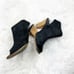 Paul Green Cayanne Peep Toe Black Suede Heeled Bootie 6.5