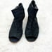 Paul Green Cayanne Peep Toe Black Suede Heeled Bootie 6.5