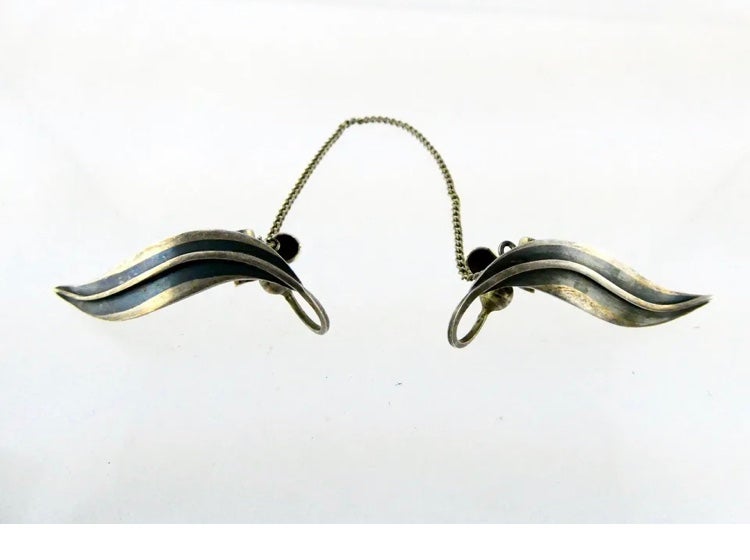 Vintage Taxco Mexican Sterling Silver Tie Clip