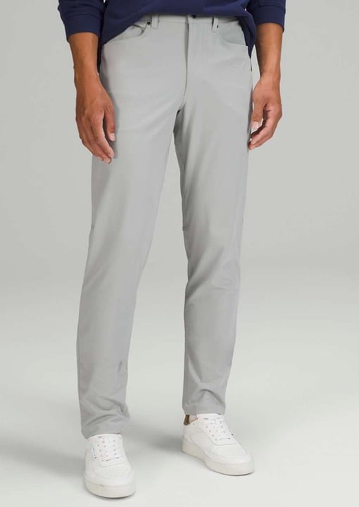 Lululemon ABC Slim Warpstreme Pants Men Sz 30 x 30 Gray Silver Drop Office Golf