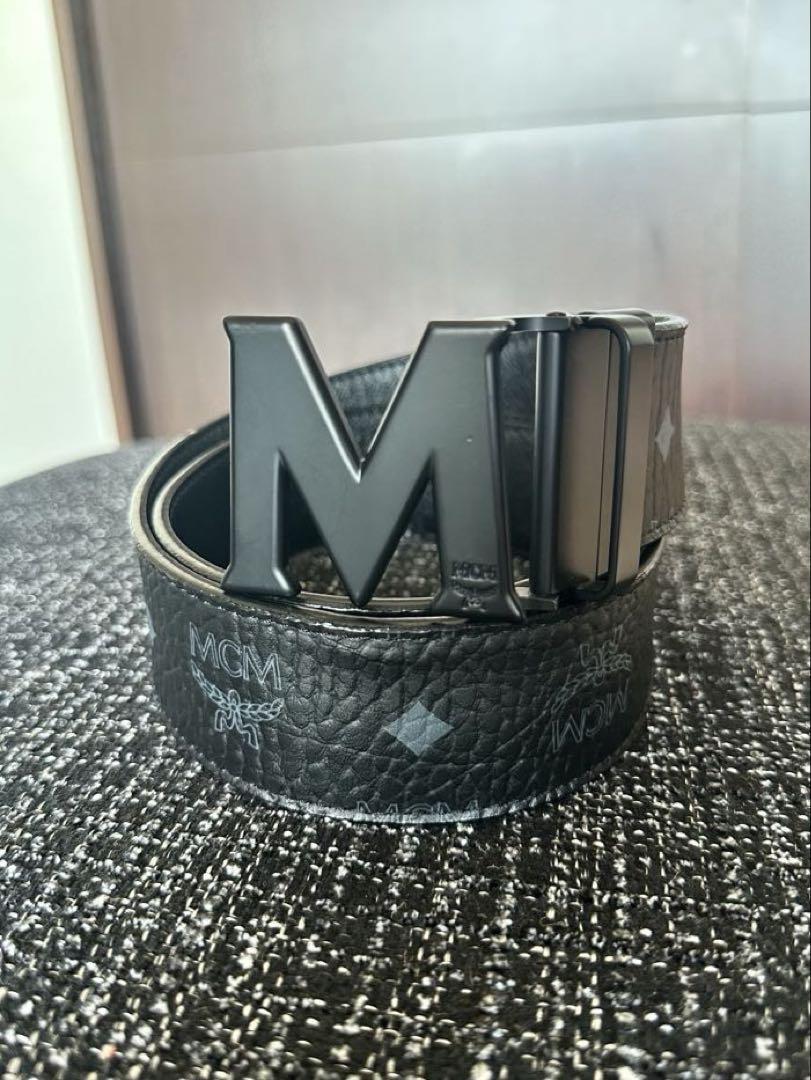 Gray mcm belt hot sale