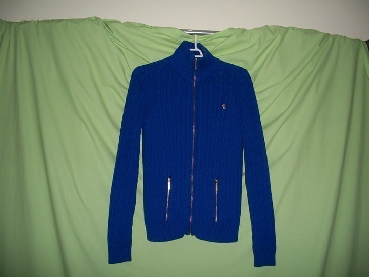 Ralph Lauren Blue Knit Cotton Jacket