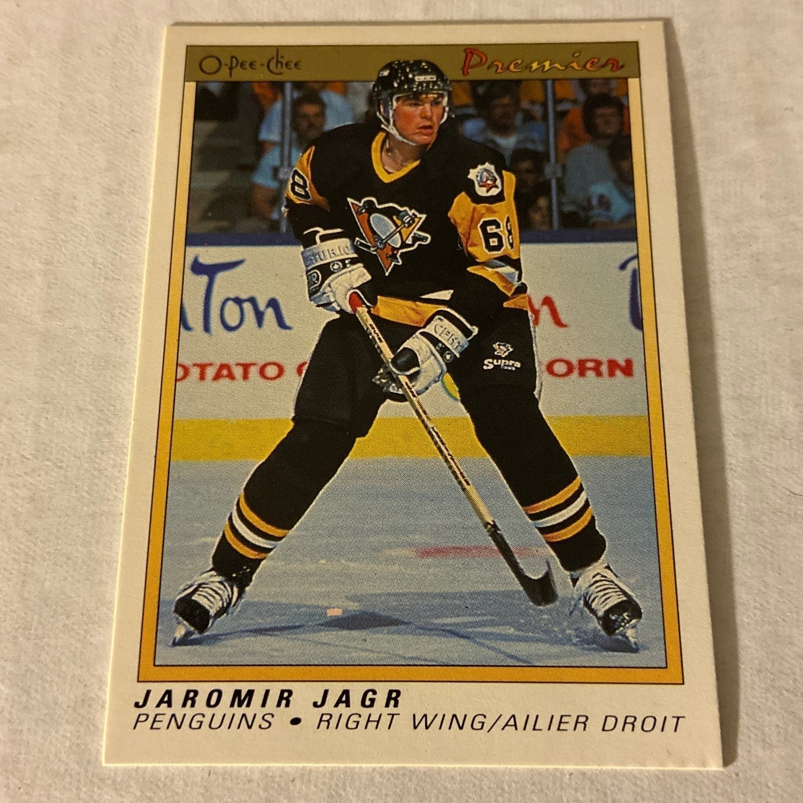 JAROMIR JAGR 1990-91 OPC Premier #50 RC ROOKIE NHL Card PITTSBURGH PENGUINS