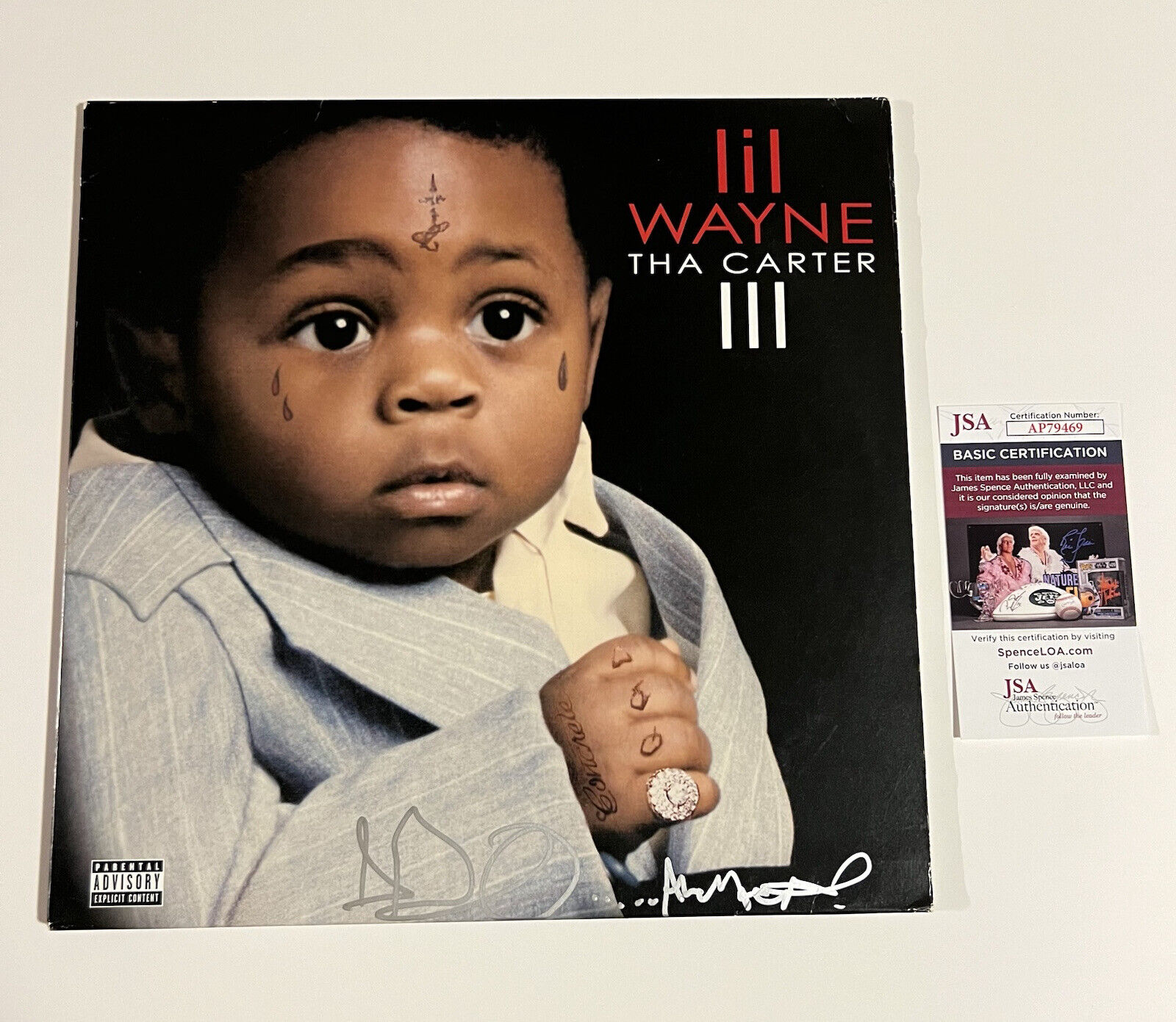 THE ALCHEMIST SIGNED “THA CARTER 3” VINYL RECORD LIL WAYNE PRODUCER JSA COA