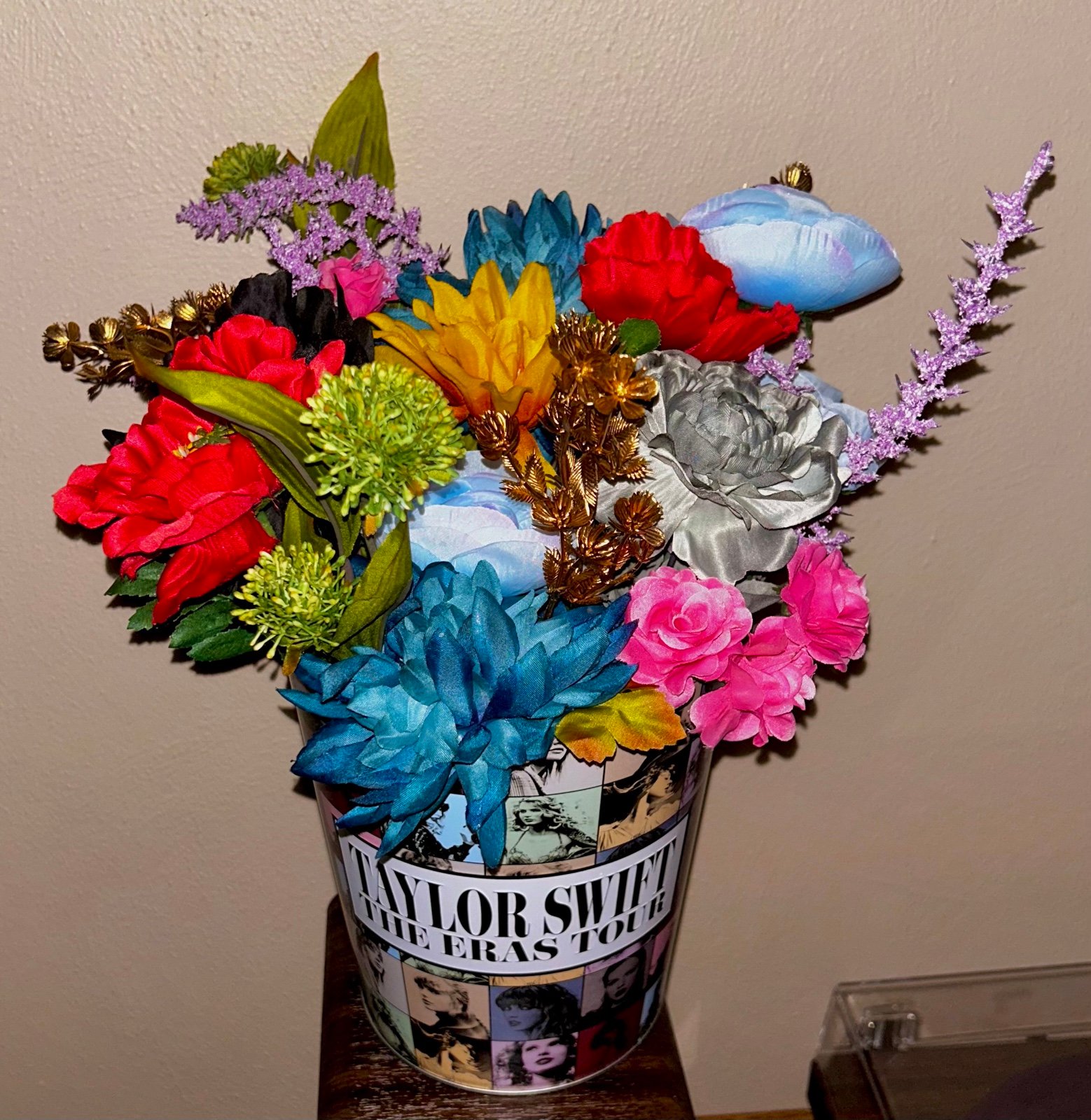 The Eras Tour AMC Tin floral arrangement