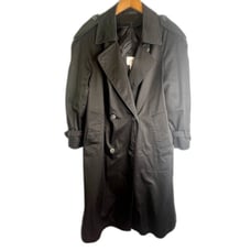 Worthington Woman Black Trench Coat Removable Liner Plus Size 14WP