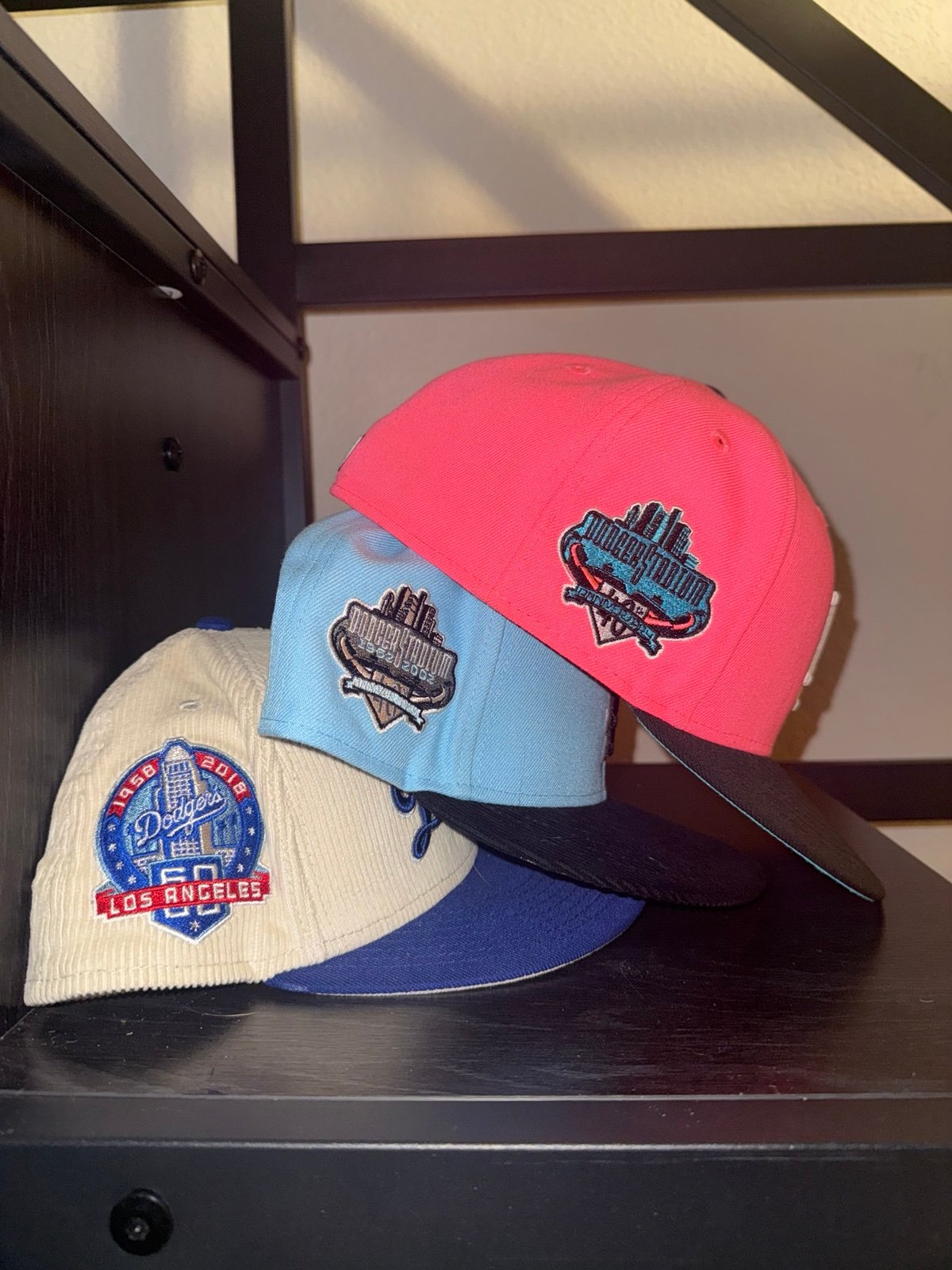 (Can be sold separately) 3 LA dodger anniversary hats. (All size 7 1/2)