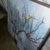 Framed painted canvas