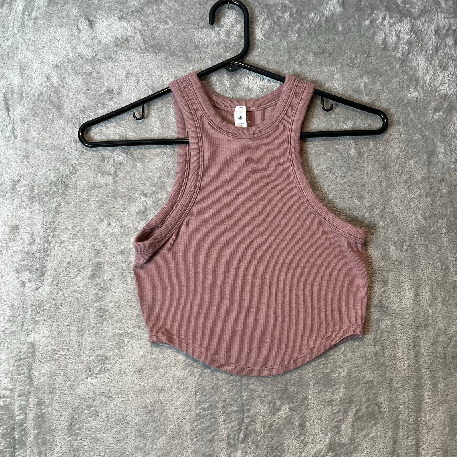 Lululemon Hold Tight Cropped Tank Top Twilight Rose Sz 2 Athleisure Athletic