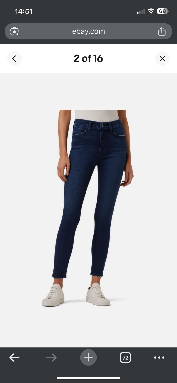 NWT JOE'S Womens Flawless High Rise Skinny Ankle Jeans Size 25 VELA (189)