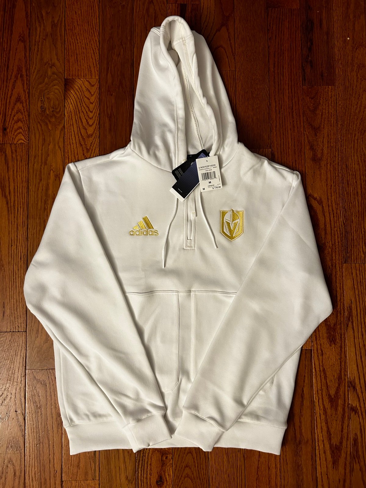 Las Vegas Golden Knights Hockey Club Adidas 1/4 Zip Hoodie Sz Medium NEW