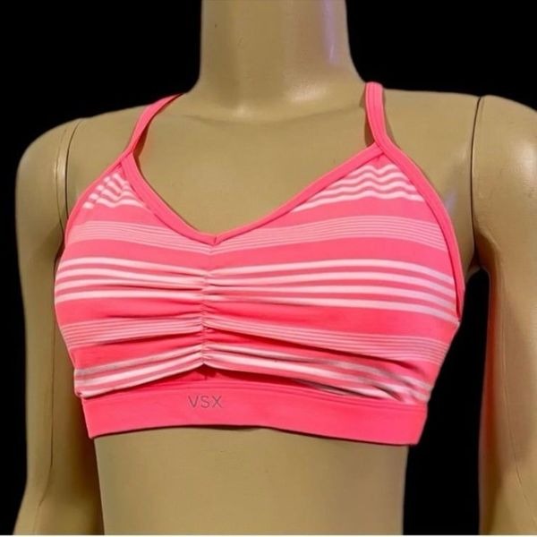 Victoria’s Secret VSX Sexy Sport MADE SEXY Unlined front Ruched Sport bra Large