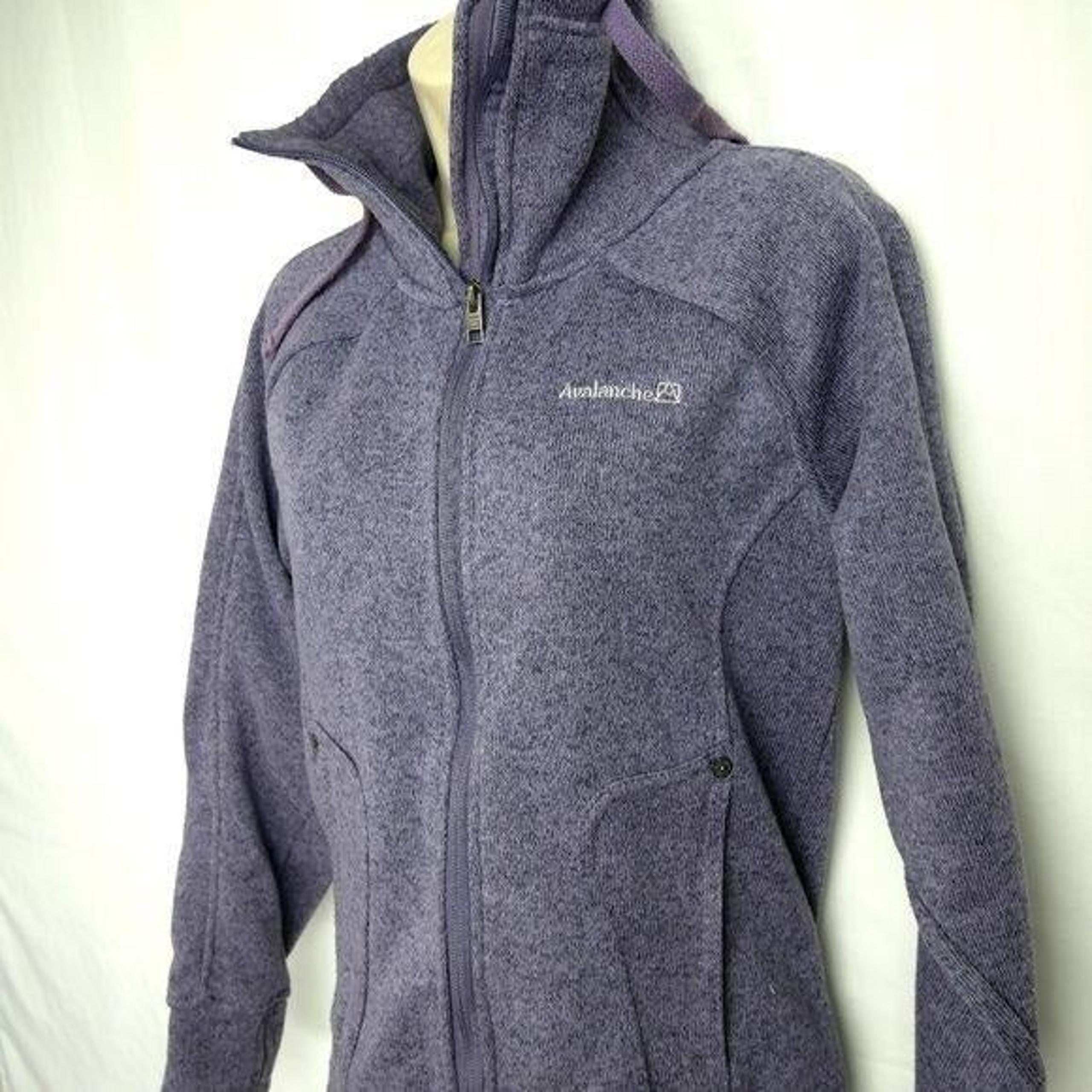 AVALANCHE Purple Fleece Zip Up Midweight Sweater Jacket Women's Small