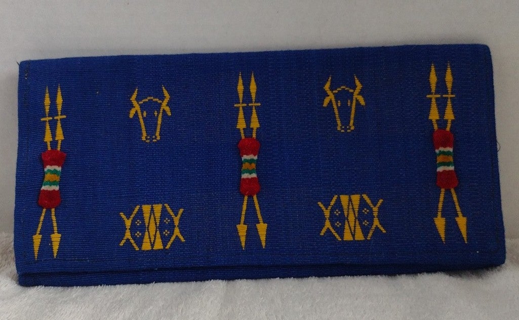 Vintage handmade African ornate clutch purse