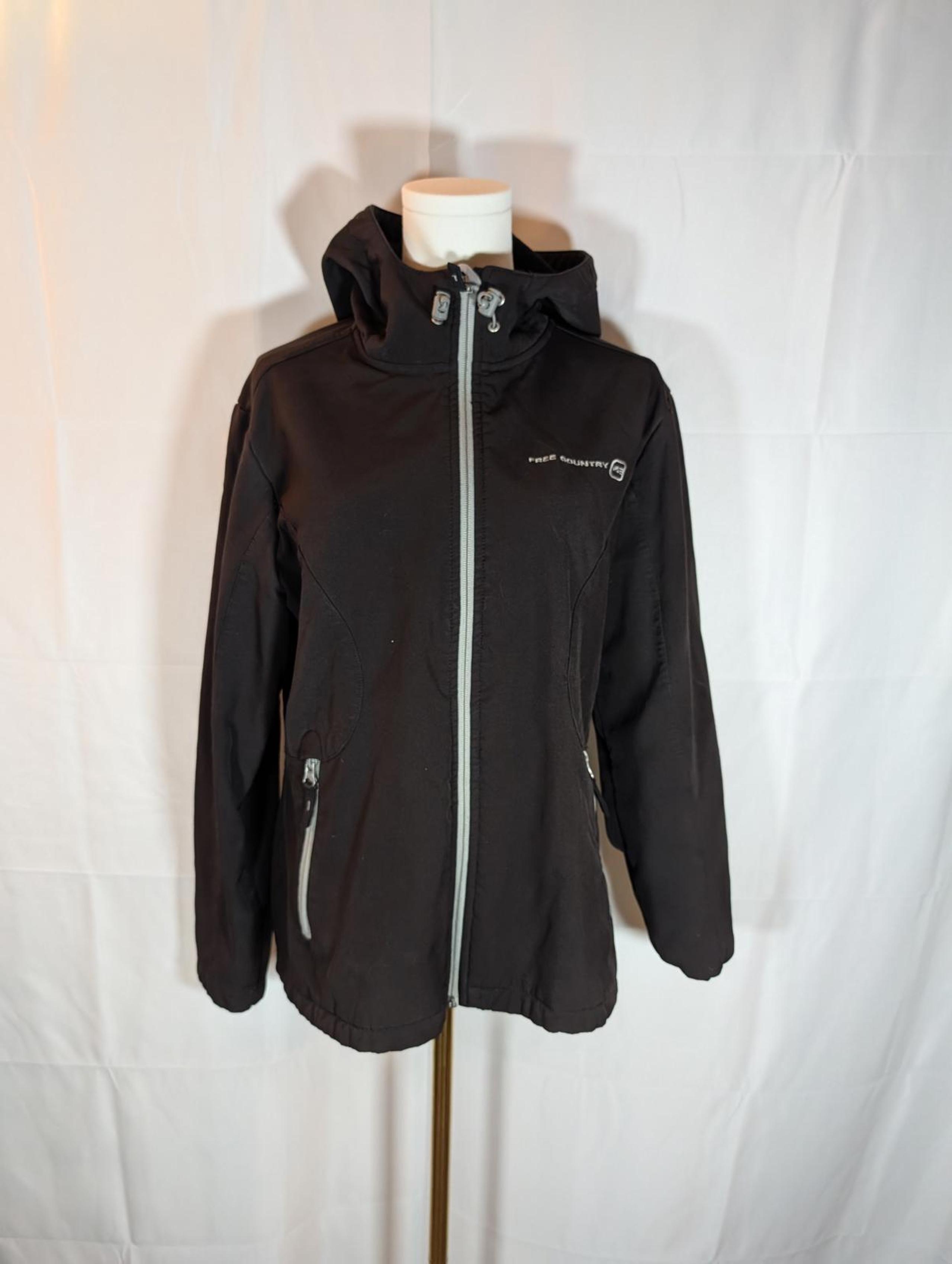 Free Country Women's Lightweight Jacket with Hood, Black Size Large