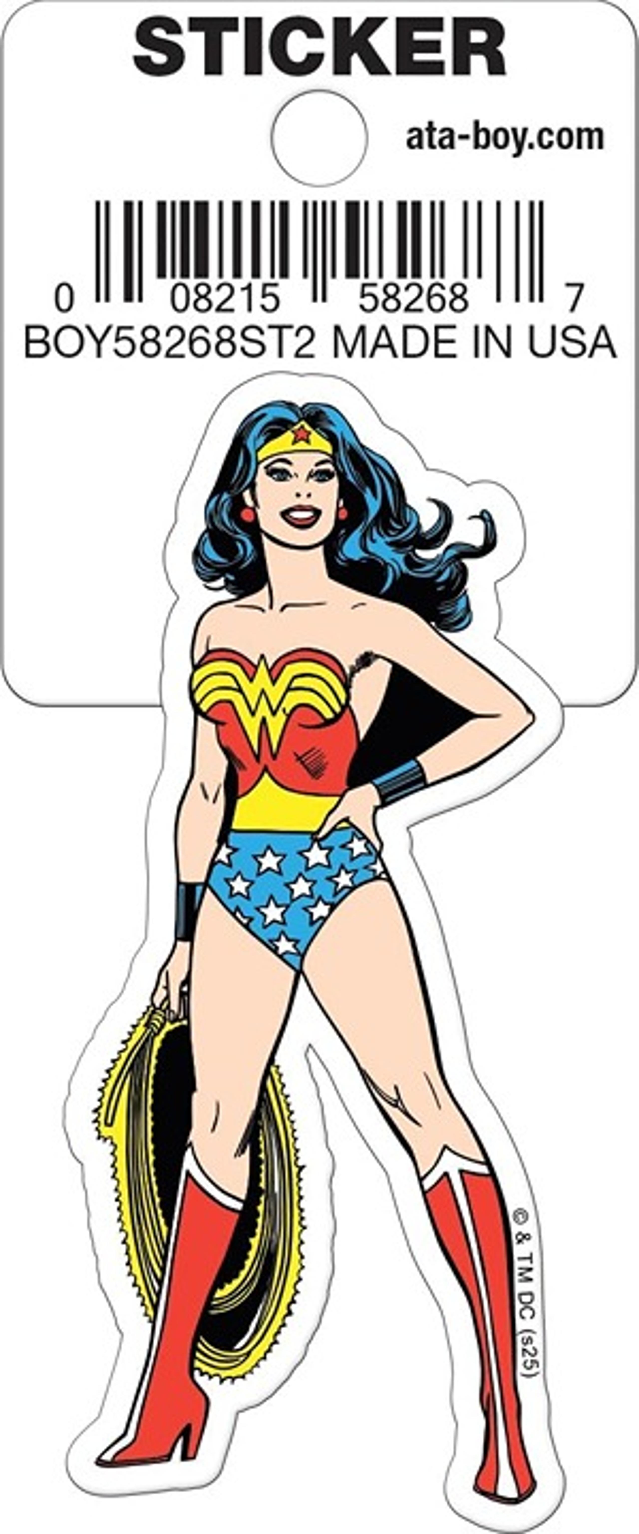 DC Comic's Wonder Woman Standing Figure Baggage or Yeti 3" Sticker NEW UNUSED