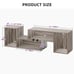 Large LED TV stand for 75 inch TVs, Deformable Media Console Cabinet, OAK