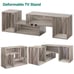 Large LED TV stand for 75 inch TVs, Deformable Media Console Cabinet, OAK