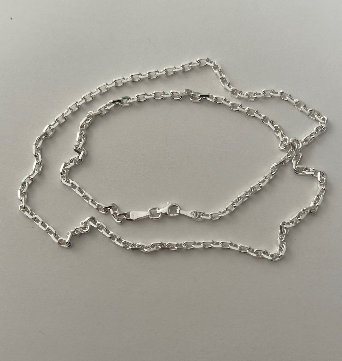 925 Silver necklace 3mm 21.75 inches unisex link chain