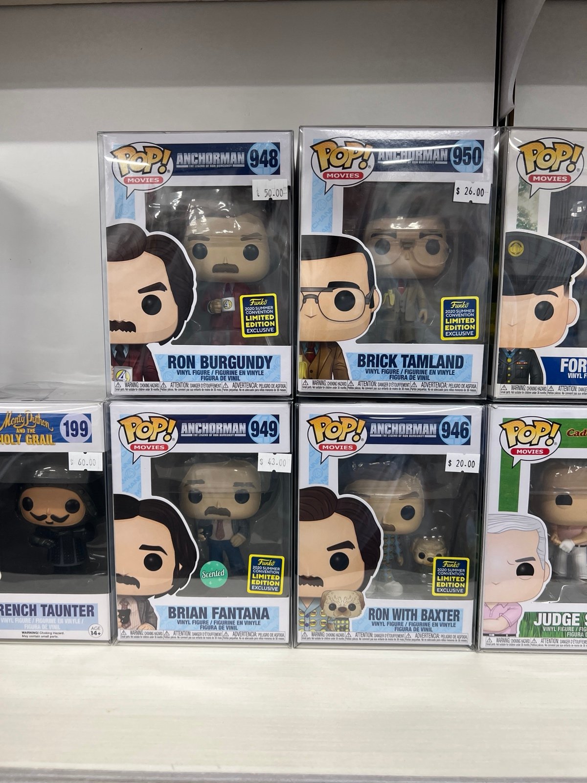 Anchorman Funko Pops set of 4