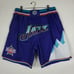 Just Don Utah Jazz Mitchell & Ness NBA XL XLarge Jersey Shorts Purple NWT