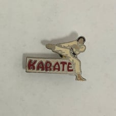 Karate Mafco Pin Black Belt Gi Kick