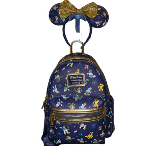 Loungefly Walt Disney World 50th Anniversary Blue Mini Backpack with Headband
