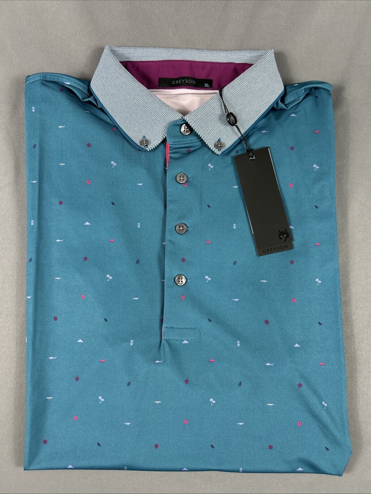 Greyson Golf Shirt Polo Spirit of Lanai Print XL Sea Turtle Green NWT MSRP 118