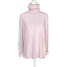 Athleta Lilac Pink Wool Blend Sweater Cowl Turtleneck size XS